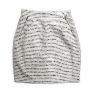 H&M White Tweed Skirt